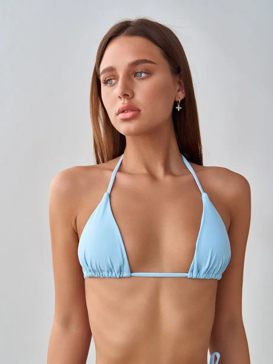 Women's Triangle Tie Bikini with Fitted Shape for Beach and Pool Wear