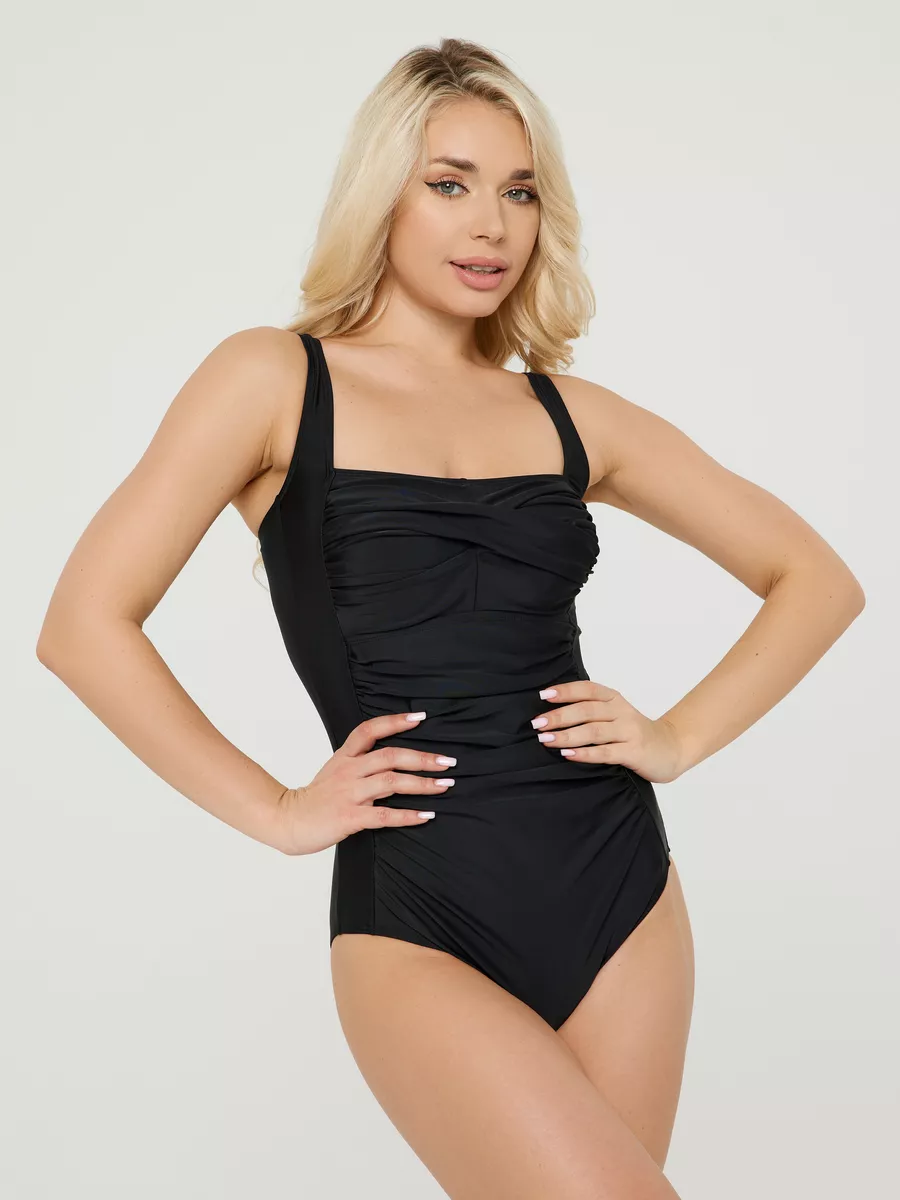 Women's Stretch Swimsuit with Contoured Cut for Swimming, Beach and Pool Wear
