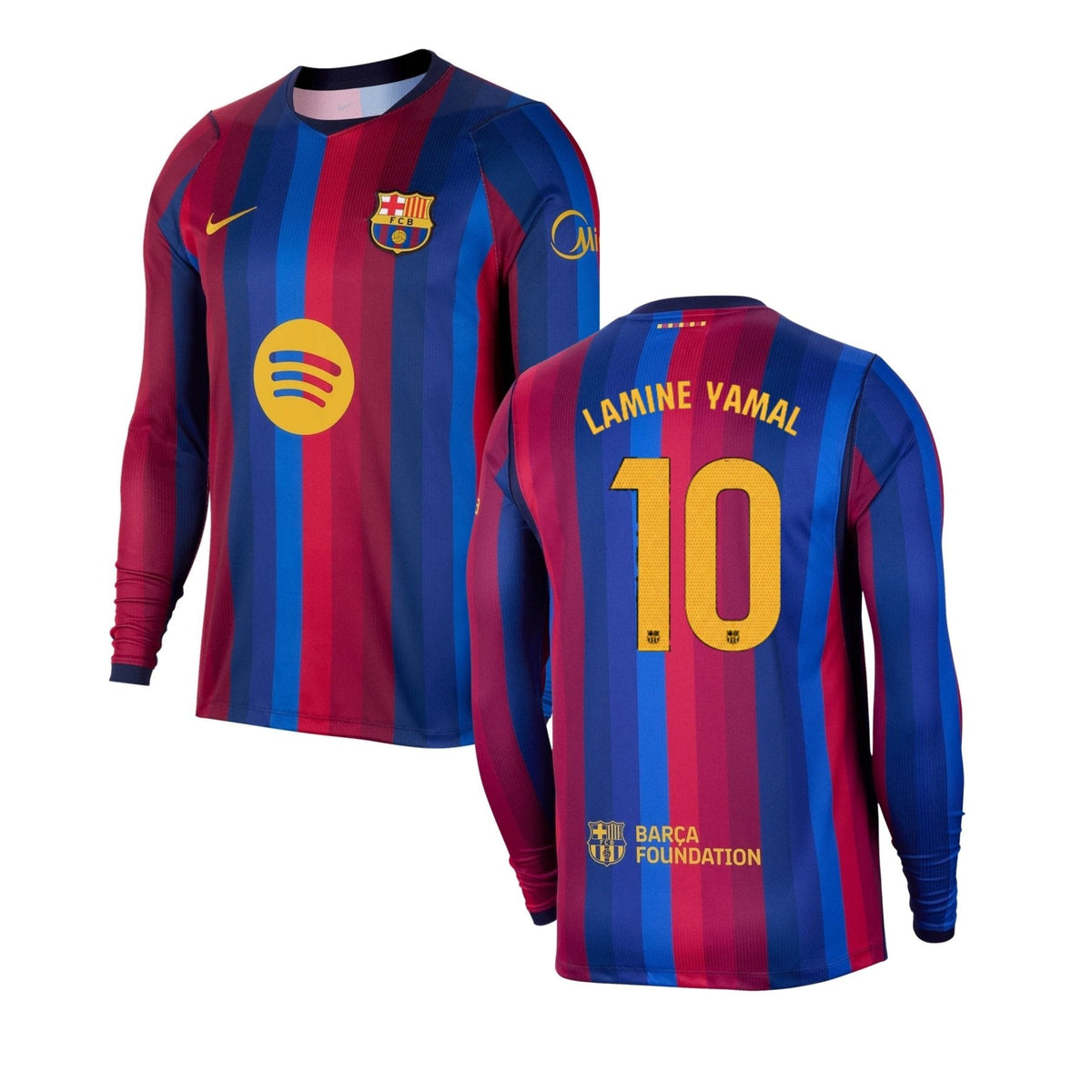 FC BARCELONA 2026/27 Langarm-Heimtrikot für Herren – LAMINE YAMAL 10