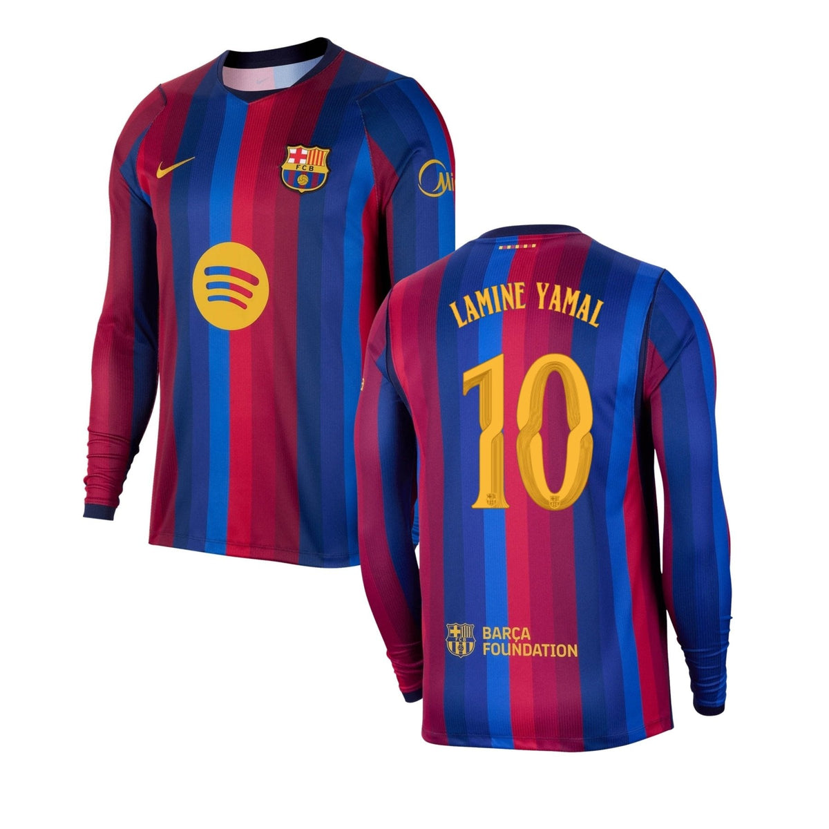 FC BARCELONA 2026/27 Langarm-Heimtrikot für Herren – LAMINE YAMAL 10 (Champions-League-Style)