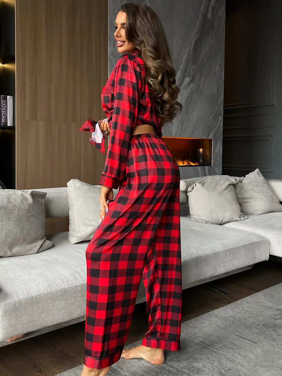 Women's Christmas Satin Pyjama Set