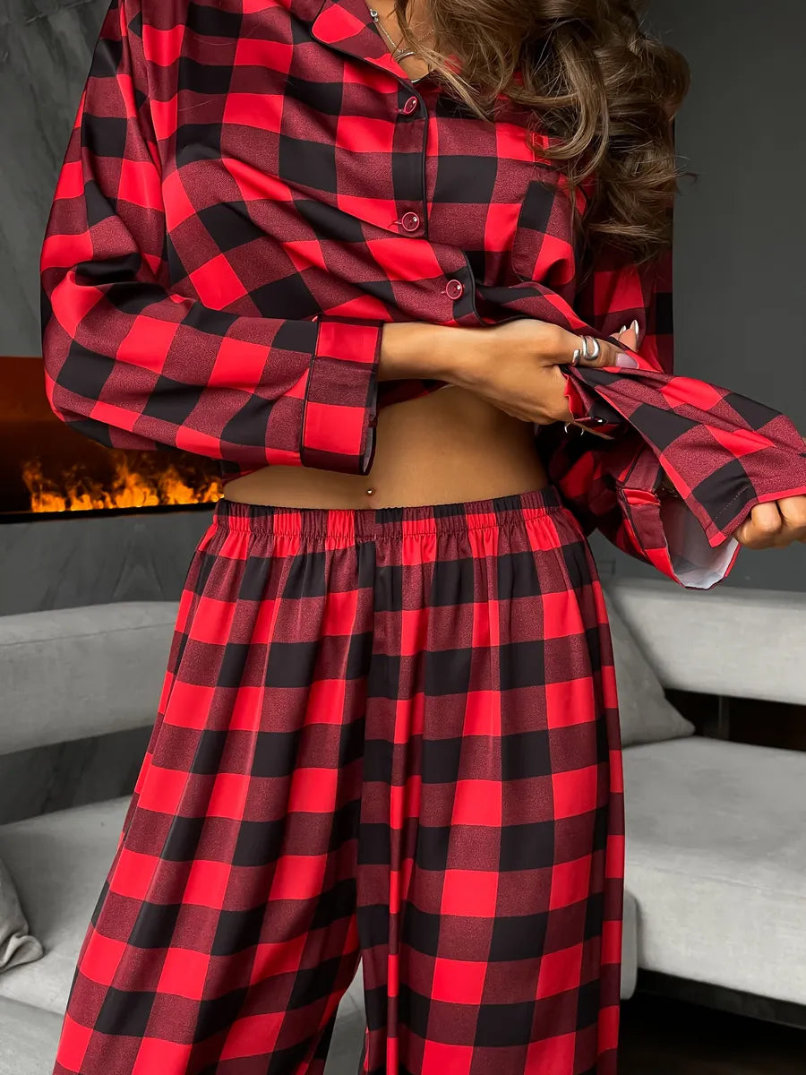 Women's Christmas Satin Pyjama Set