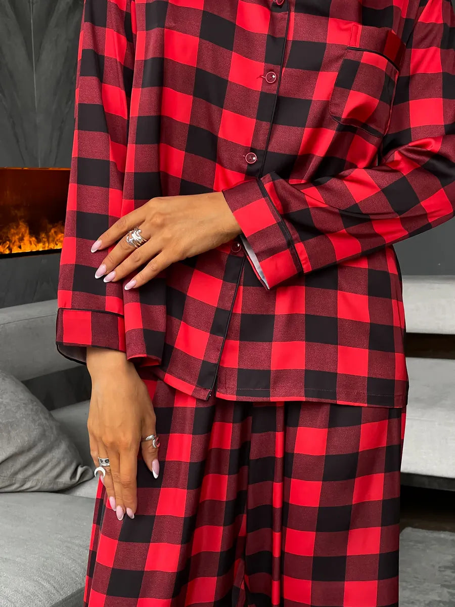 Women's Christmas Satin Pyjama Set
