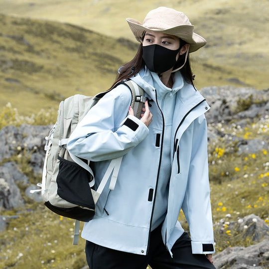 3-in-1 Waterproof Hiking Jacket with Removable Lining
