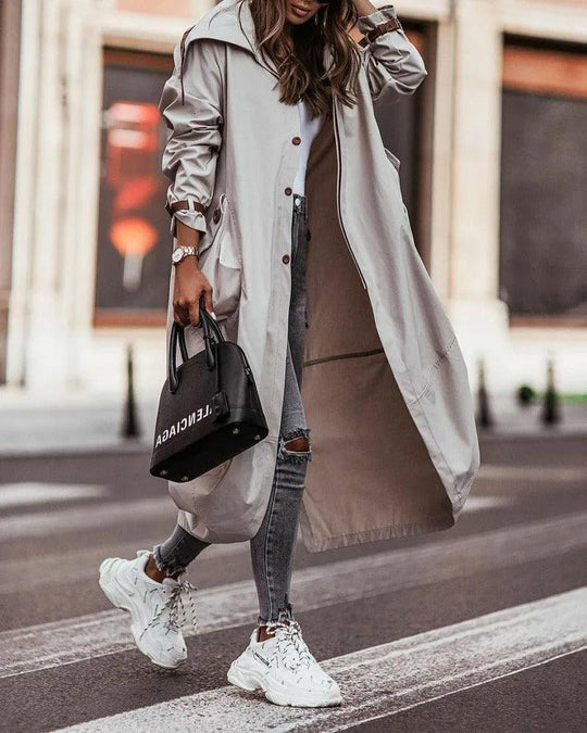 Women's Long Lightweight Waterproof Spring Coat