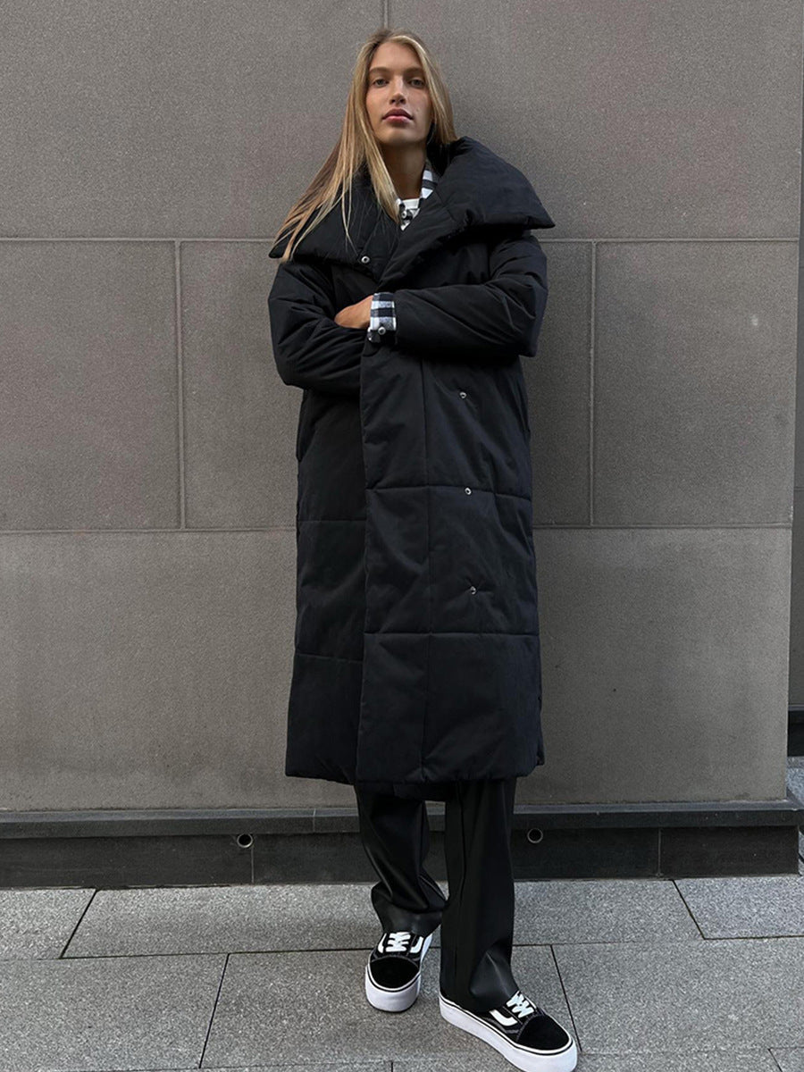 Cotton Winter Coat with Stand Collar
