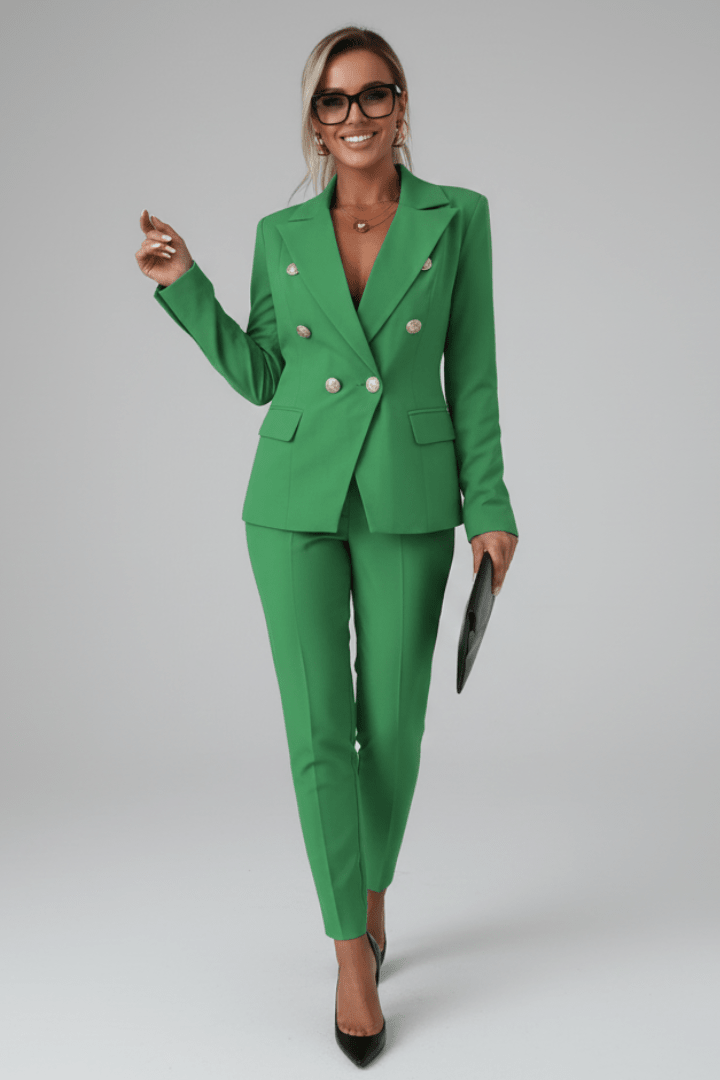 Women's Tailored Blazer and Trouser Suit Set