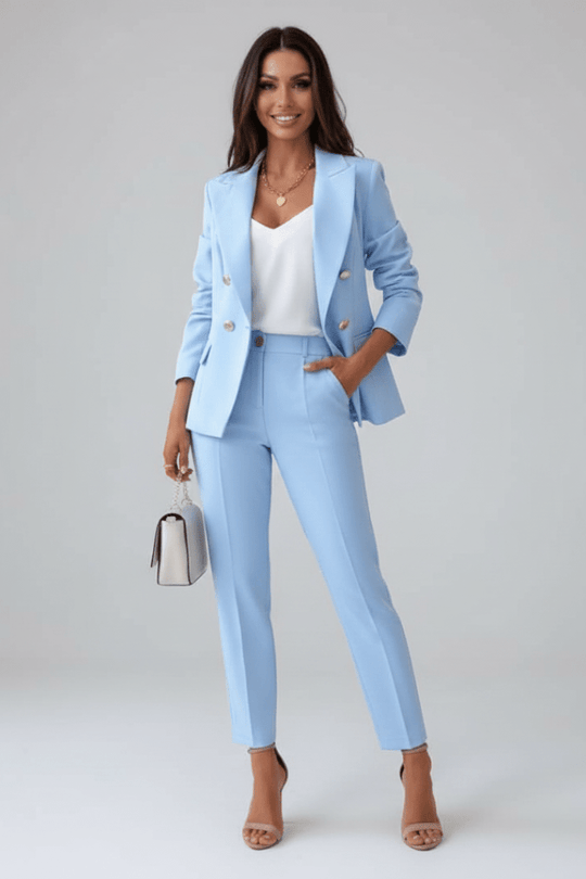 Women's Tailored Blazer and Trouser Suit Set