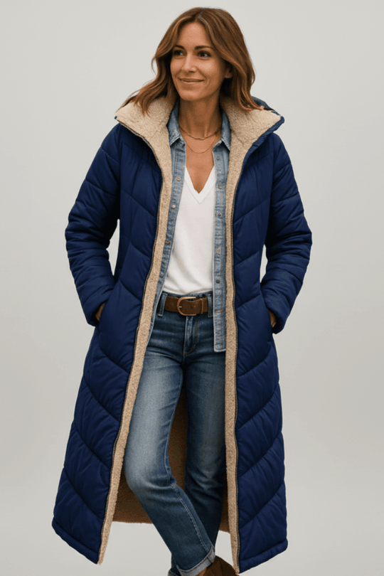 Women's Longline Hooded Padded Puffer Coat