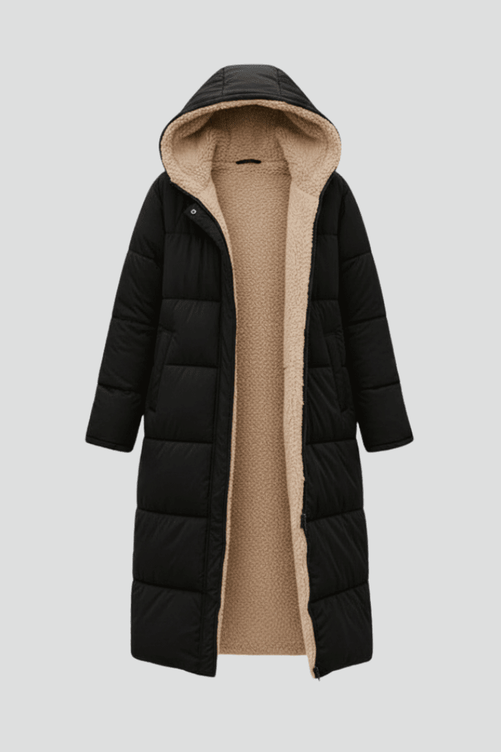 Women's Longline Hooded Padded Puffer Coat