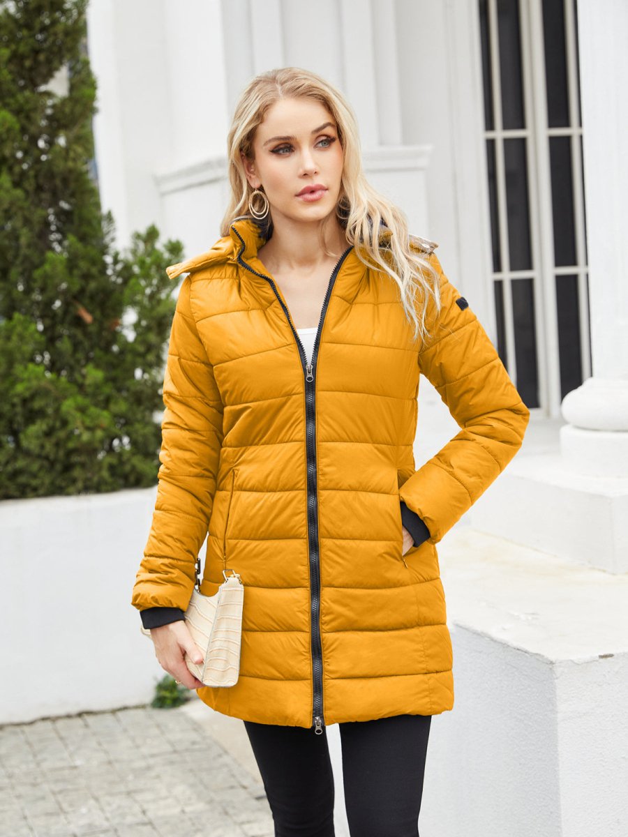 Leichte gesteppte Daunenjacke für den Winter mit weichem Futter