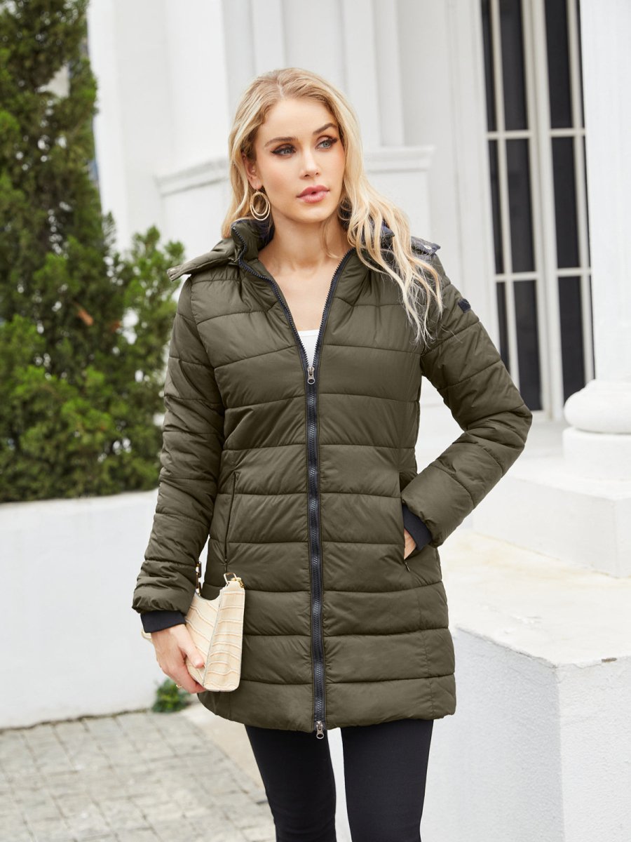 Leichte gesteppte Daunenjacke für den Winter mit weichem Futter