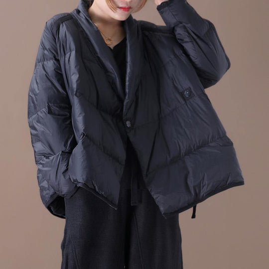 Oversize-Daunenjacke mit dickem Stehkragen