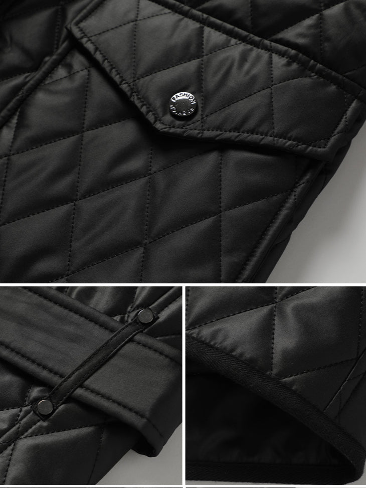 Gefütterte Herbstjacke mit dekorativen Akzenten
