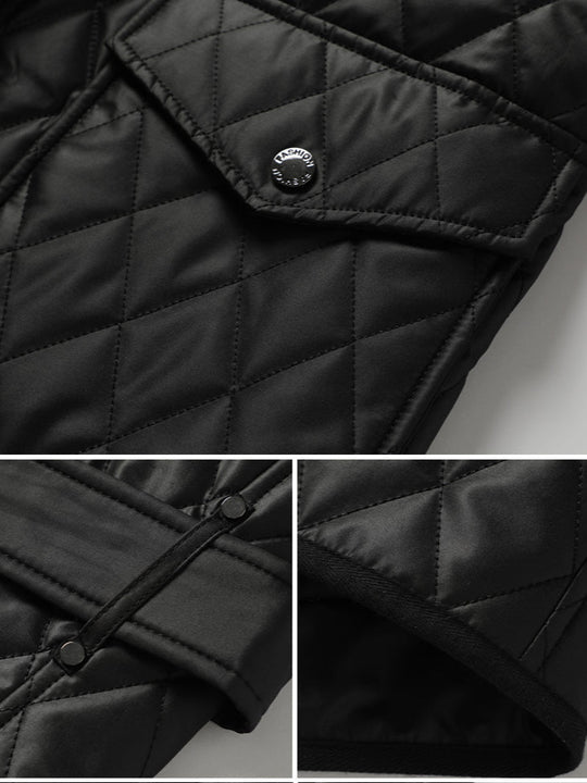 Gefütterte Herbstjacke mit dekorativen Akzenten