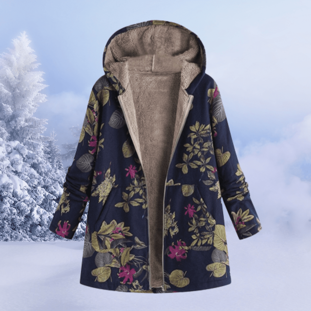 Floral Print Padded Winter Jacket
