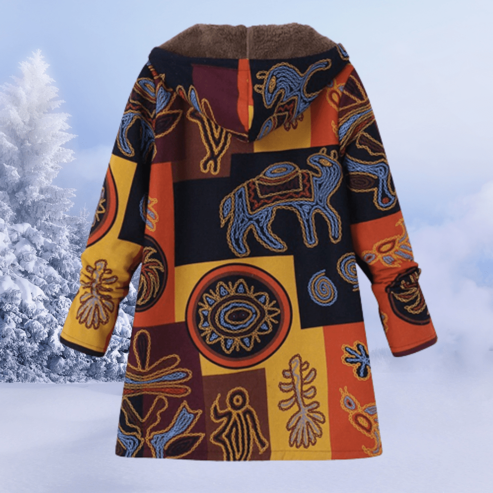 Floral Print Padded Winter Jacket