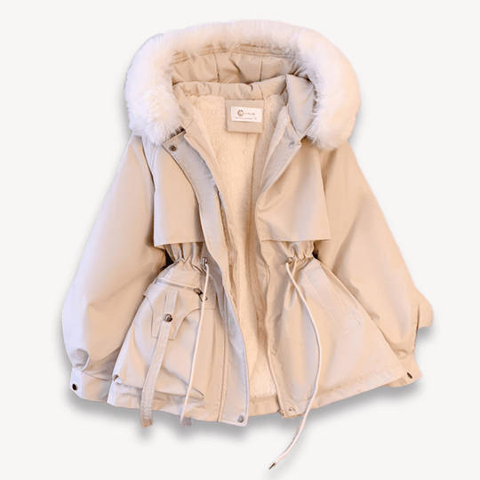 Women's Water-Resistant Parka with Faux Fur Lining and Adjustable Fit