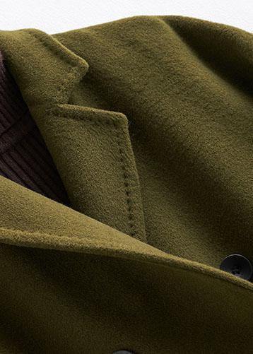 Plus Size Long Double-Breasted Woollen Winter Coat